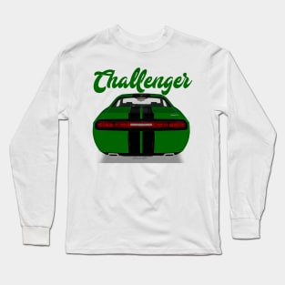 Challenger Srt-8 Green Stripe Back Long Sleeve T-Shirt